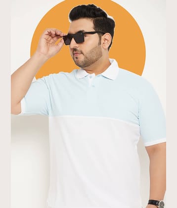 renuovo Pack of 1 Cotton Blend Regular Fit Colorblock Half Sleeves Men's Polo T Shirt ( White )
