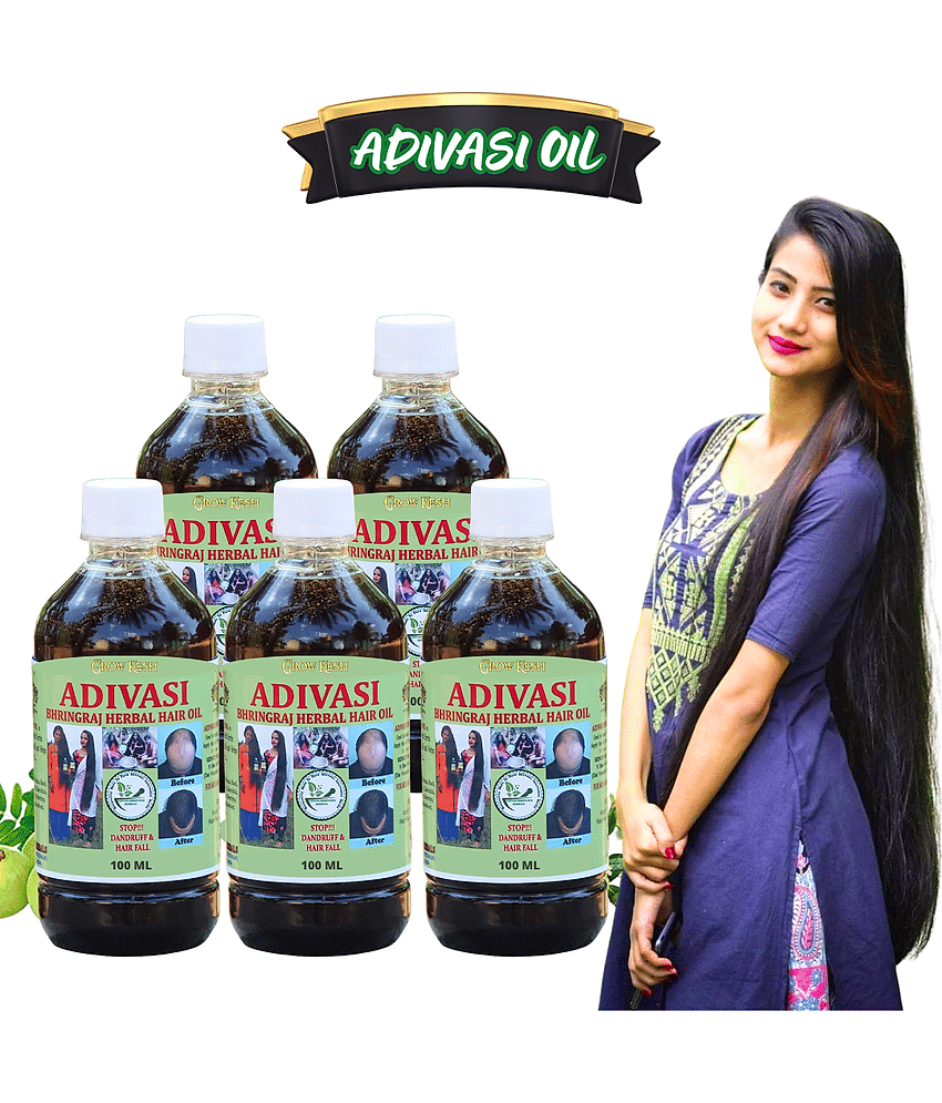 Growkesh - Anti Hair Fall Bhringraj Oil 500 ml ( Pack of 5 )