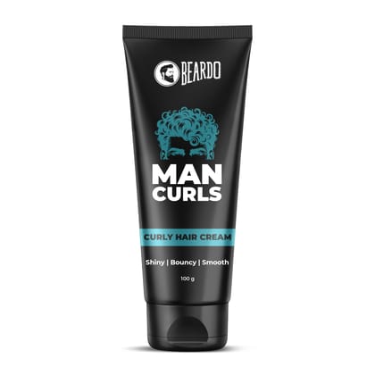 Beardo Man Curls 100g | Curly Hair Cream for Bouncy, Shiny & Defined Curls | Flaxseed Gel for Hair, Leave in Cream, Hair Styling Cream for Men & Women Beardo Man Curls 100g | Curly Hair Cream for Bouncy, Shiny & Defined Curls | Flaxseed Gel for Hair, Lea