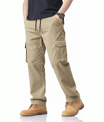Shelony Khaki Cotton Men's Joggers ( Pack of 1 )