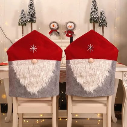 Christmas 3D Santa Claus Chair Cover - Set of 2 Christmas 3D Santa Claus Chair Cover - Set of 2