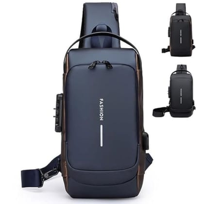 Men's Anti-Theft USB Charging Fashion Sling Bag