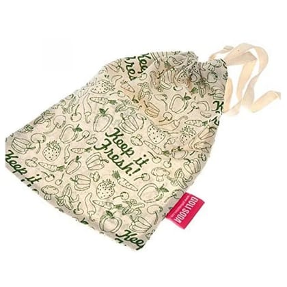 Goli Soda Keep It Fresh Reusable Cotton Produce Bags For Storage - Small (Pack Of 4)