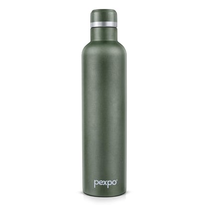 Pexpo Stainless Steel, ISI Certified ISI Certified Flask, 1000 ml, Military Green, Oreo | Portable & Keeps Beverages Hot/Cold for 24+ Hours