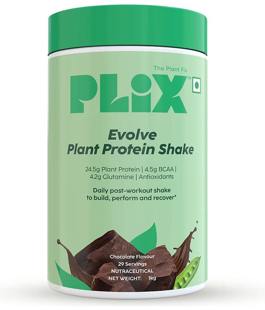 Plix - EVOLVE Performance Plant Protein Powder Plant Protein Powder ( 1 kg Chocolate )