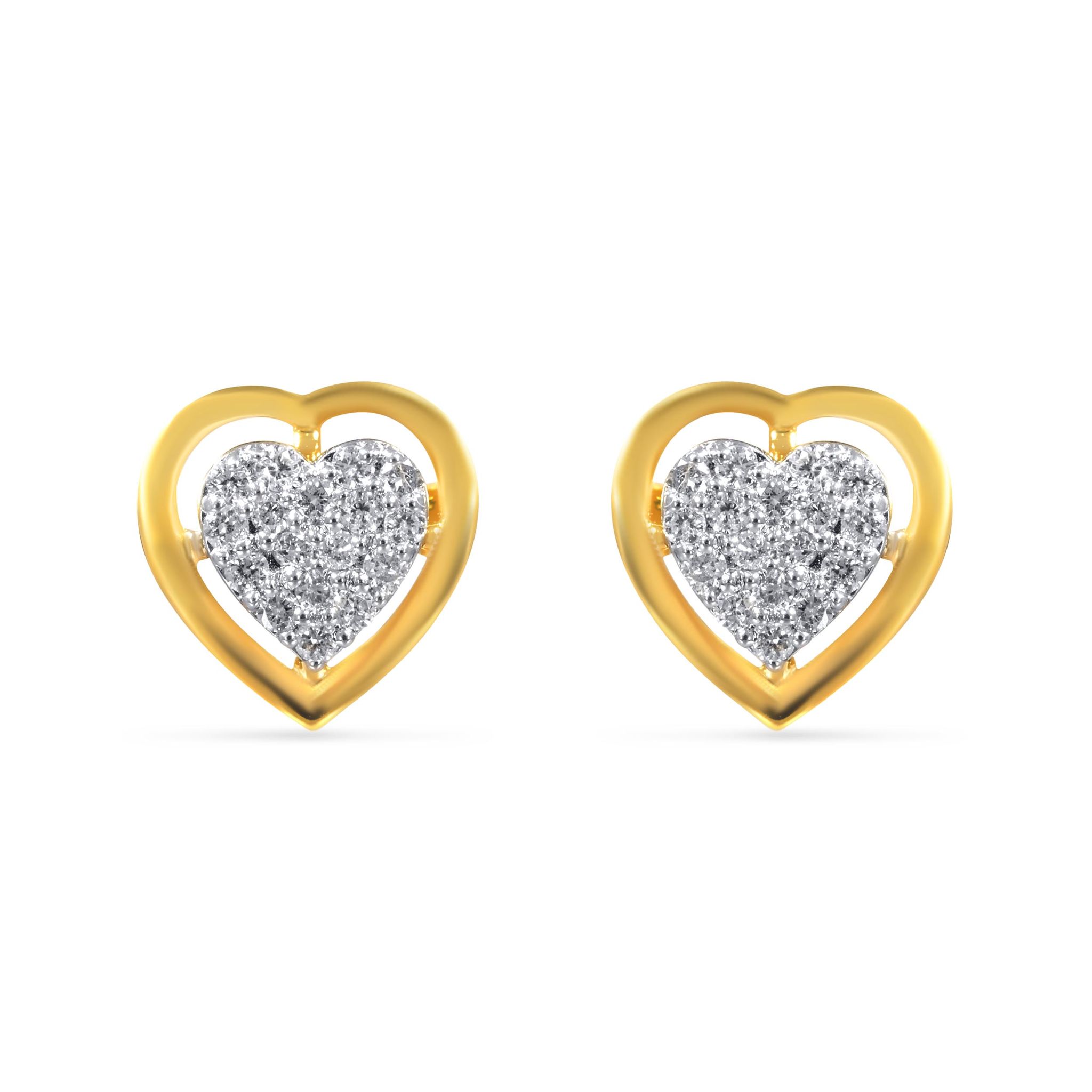 Senco Gold Beloved Ever Glowing Diamond Studs (1.5 gram / 0.17 Ct / GH-VS / 14K Yellow Gold)