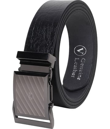 SILKSHOPPING - Black 100% Leather Men's Formal Belt ( Pack of 1 )