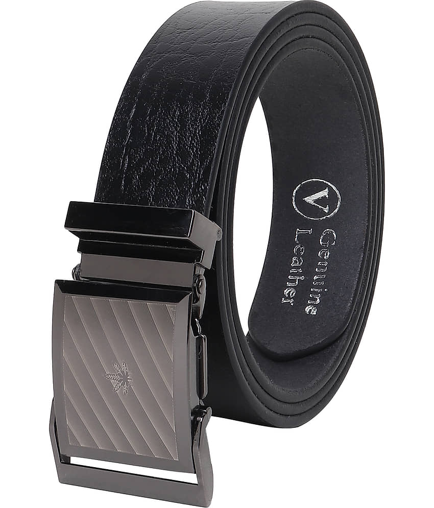 SILKSHOPPING - Black 100% Leather Men's Formal Belt ( Pack of 1 )