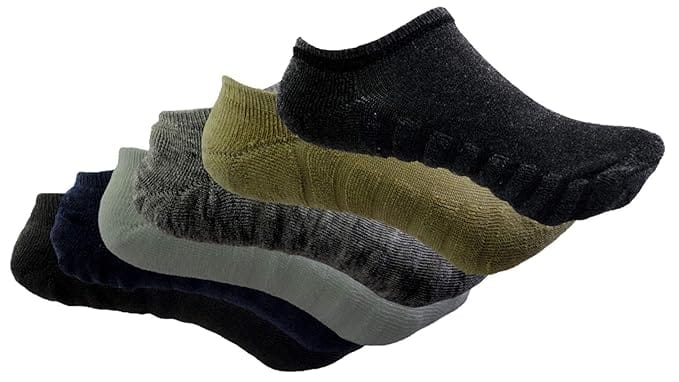 VOICI France Mens Gym Sports Towel Low Cut Ankle Socks Cotton Mulicolored Pack of 6