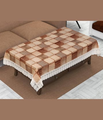 Brown PVC Table Cover (Pack of 1)