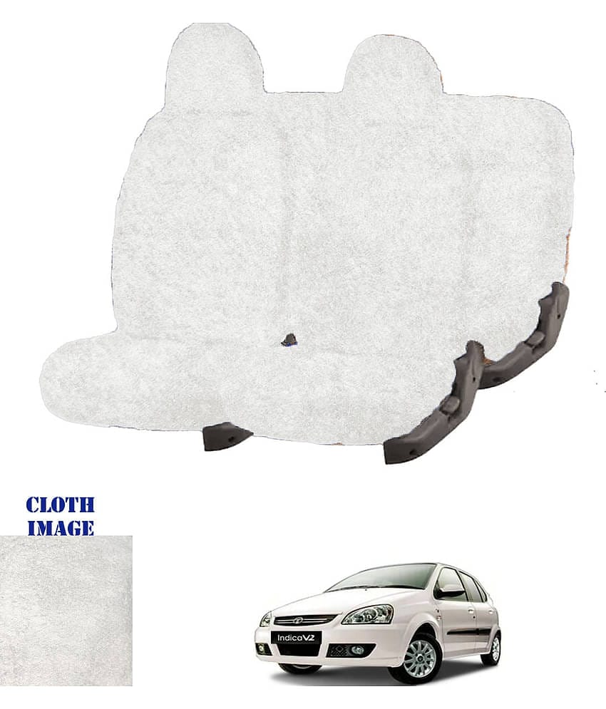 Tata Indica V2 White 5 Seater Car Seat Cover