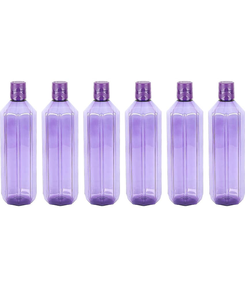PearlPet Gemini-blue Transparent PET Water Bottle 1000 mL ( 6 )