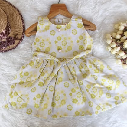 Baby Frock - 1620 - Yellow-1 - 1.5 year