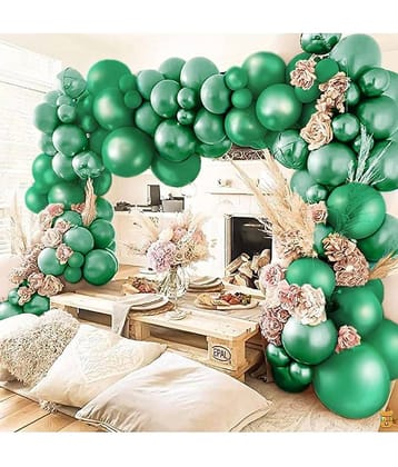 Urban classic Green Decoration Kit - Set of 51 Pcs: 50 Green balloons with 1 Balloon Arch strip for Decoration for Birthday, Anniversary, Bachelorette, Bridal Shower, New Year, Graduation, Retirement, Festival decoration