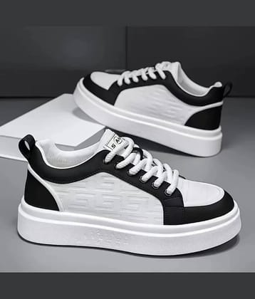 Xtoon Chunky Stylish Embossed Design Lifestyle Sneakers White Men's