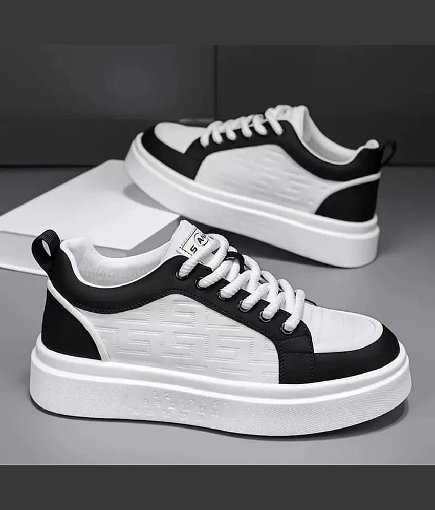 Xtoon Chunky Stylish Embossed Design Lifestyle Sneakers White Men's