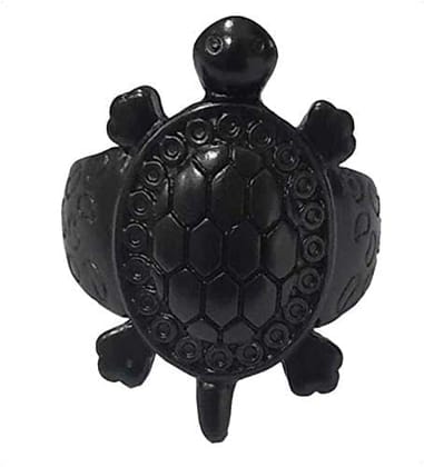 Men Style Decent Design Tortoise Turtle Charm Best Quality Metal Black Ring