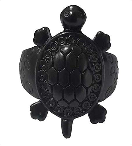 Men Style Decent Design Tortoise Turtle Charm Best Quality Metal Black Ring