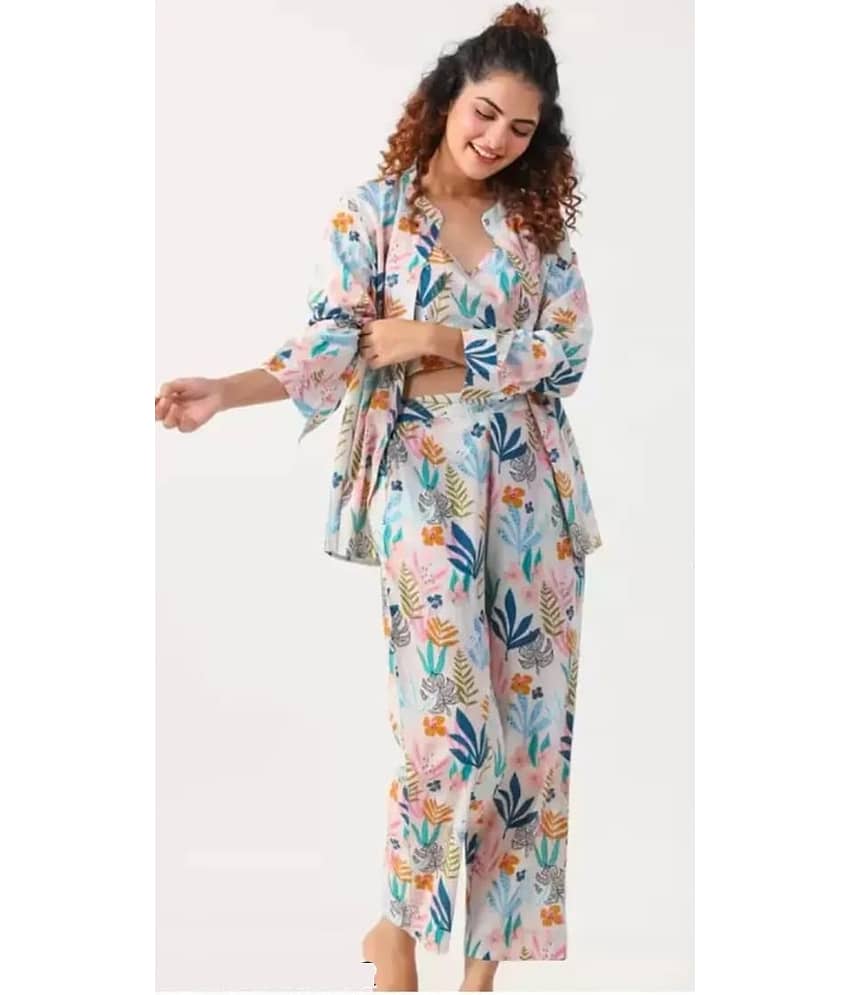 ETZIN Women Shirt With Trousers Co-Ord Set ( Multicolor )