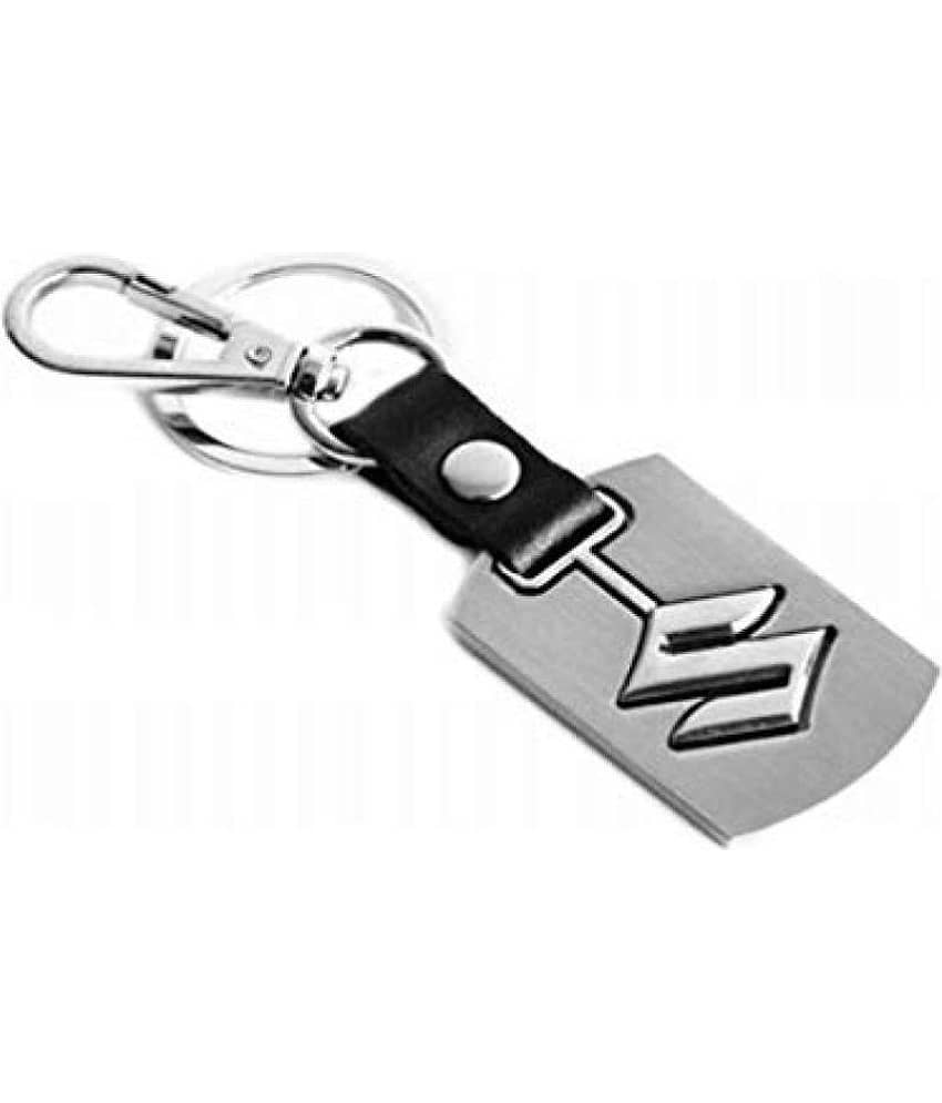 Americ Style Premium Quality Swinging Suzuki Logo Keychain with Chrome Metal Locking Key chain