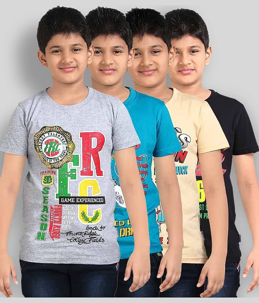 Dongli Pack of 1 Boys Cotton Blend T-Shirt ( Multicolor )