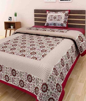 Uniqchoice Cotton Single Bedsheet ( Multi )