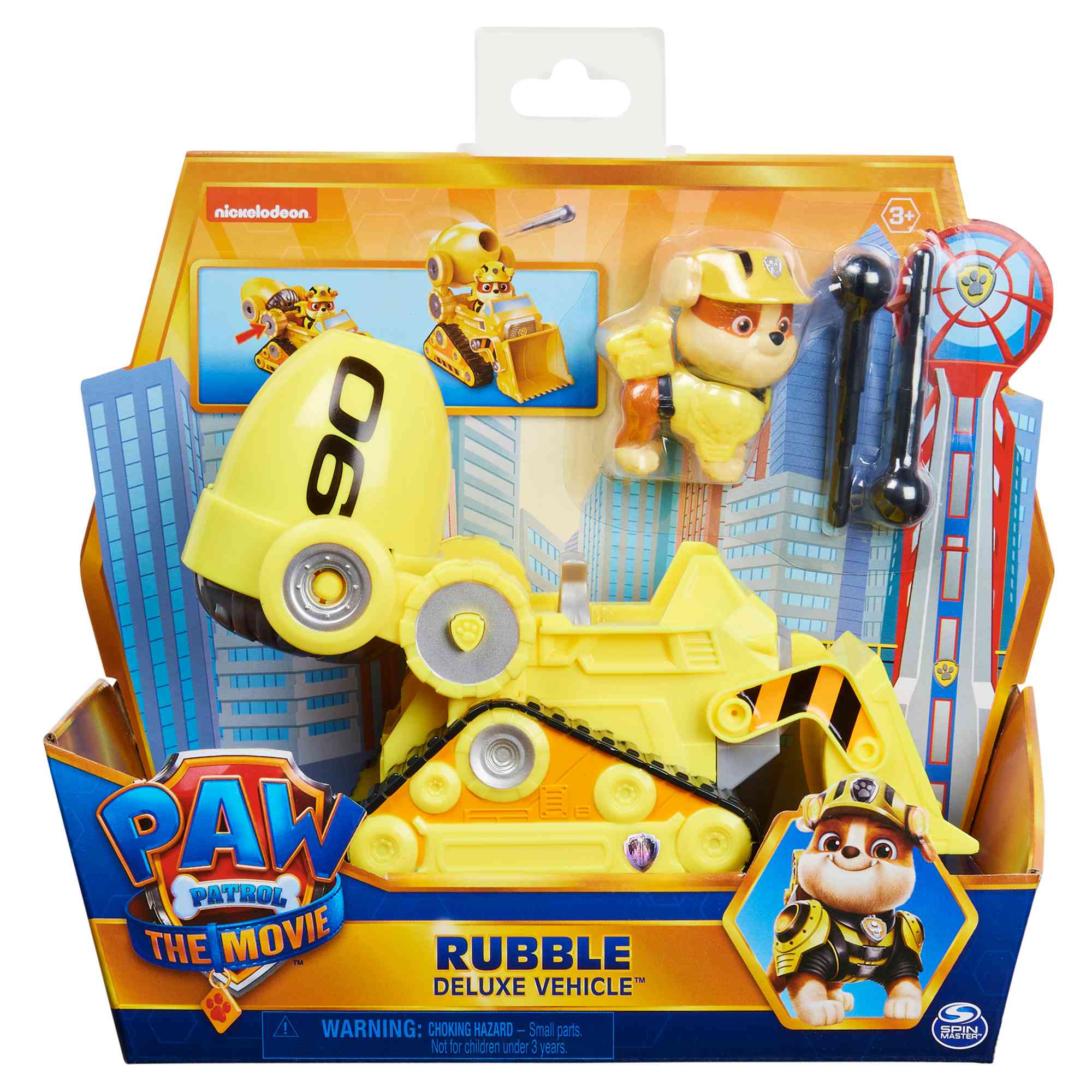 Paw Patrol, Rubbleâ's Deluxe Movie Transforming Toy Car For Kids 3 Years and Above