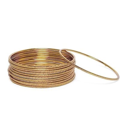 Antique Gold-Plated Bangles (Pack of 12)