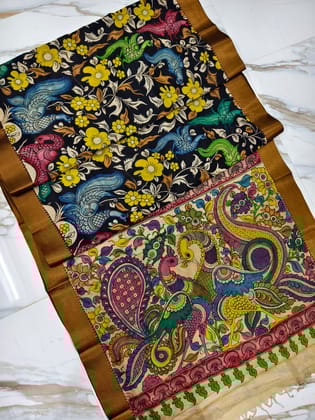Kalahasti Kalamkari on Bangalore Style 10-Bangalore Silk