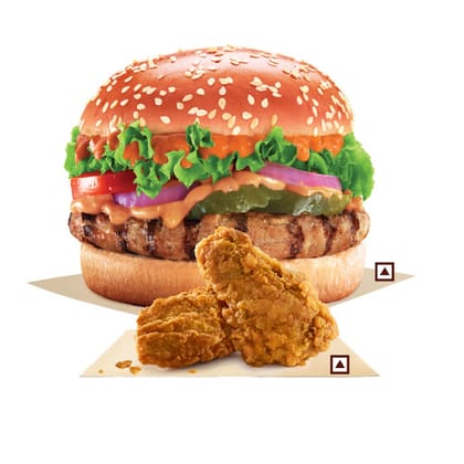Flame-Grilled Chicken Whopper Deluxe +Chicken Fried Wings(2pcs),