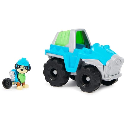 Paw Patrol Rex Basic Vehicle with Collectible Figure For Kids 3 Years and Above
