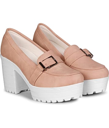 Commander Peach Women's Slip On Heels