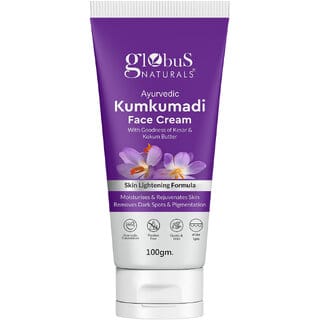 Globus Naturals Ayurvedic Kumkumadi Skin Lightening Face Cream Chemical Free Paraben Free Suitable For All Skin Types 100 gm