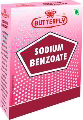 Butterfly Sodium Benzoate (Size - Box Pack 25 g) by Butterfly Dessert Mixes and Bakery Needs. Butterfly Sodium Benzoate (Size - Box Pack 25 g) by Butterfly Dessert Mixes and Bakery Needs.