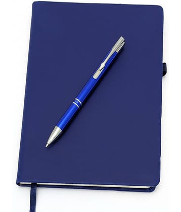 UJJi Pen with Notebook Gift Set in PU Leather with Elastic Closure and Pen Loop