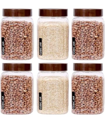 Woolco - Plastic Transparent Dal Container ( Set of 6 - 500 )