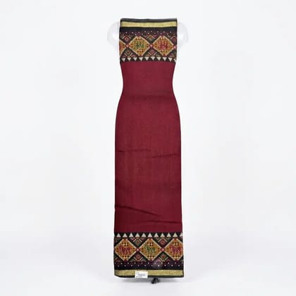 Sambalpuri Deep Maroon Ikat Handloom Saree