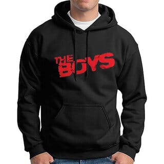 HIT SQUARE Men Black Printed Hooded Full Sleeve Sweatshirt.