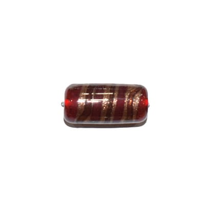 Beadwaala Handmade Fancy Lampwork Glass Beads For Jewelry Making. (Tube) SFL-063-Per Packet 25 Pcs / 21X11 MM