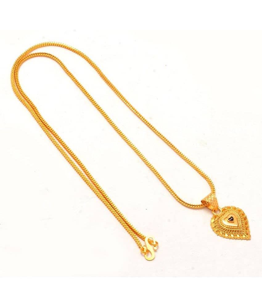 Jewar Mandi New Design Gold Plated Locket/Pendant with Chain Daily use for Men, Women & Girls, Boys