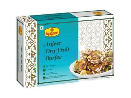 Haldiram's Anjeer Dryfruit Burfee Packed Sweets - 500 Gm