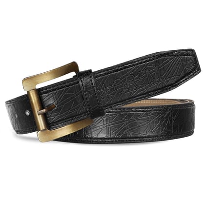 LOREM Black Formal/casual PU Leather Belt For Men BT05-BKL05