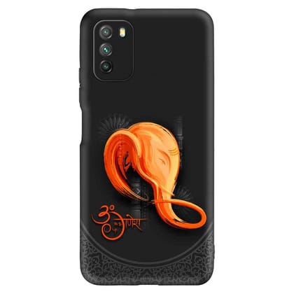 Om Ganesh  POCO M3 Premium Embossed Mobile cover