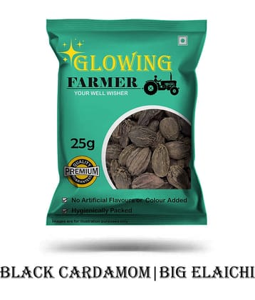 GLOWING FARMER Black Cardamom | Big Elachi | Doda 25 gm
