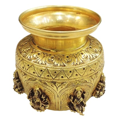 Brass Ashta Lakshmi Puja Lota | Traditional Brassware, Height : 5 Inch (BSMAS1915 C)