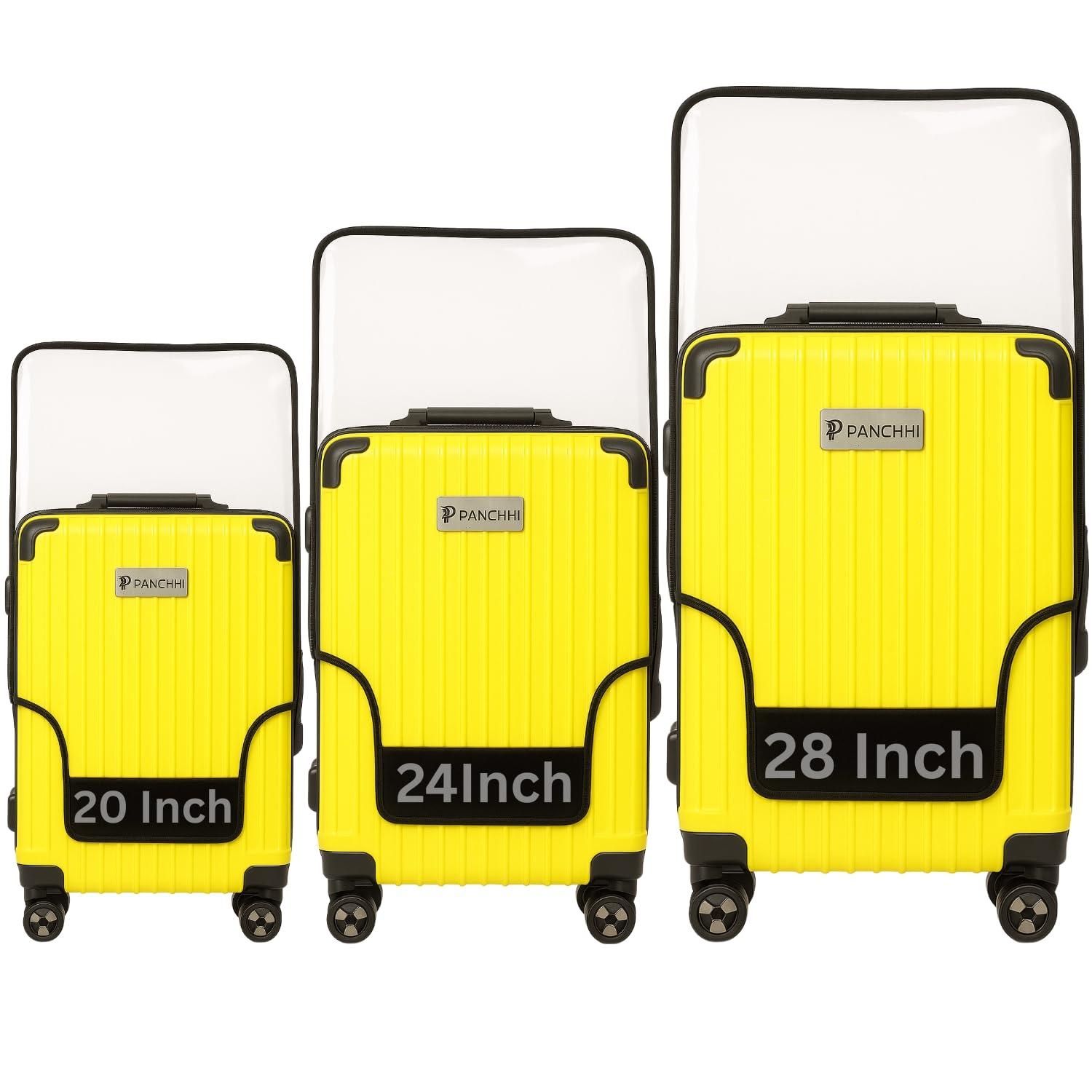 Panchhi StoreTrolley Bag Cover, Suitcase Cover Transparent PVC Suitcase Cover with Zipper Dustproof Waterproof & Anti-Scratch Trolley Cover for Travel Accessories-