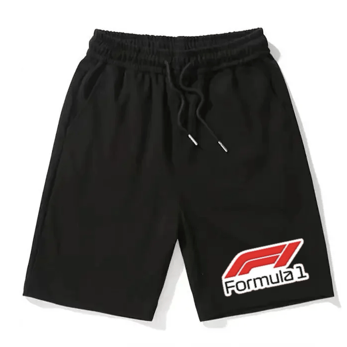 Men's Black F1 Oversized Shorts
