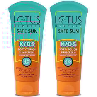 Lotus Herbals Safe Sun Kids Soft-Touch Sunscreen  Spf 40  Pa+++  Waterproof  Sweatproof  80G ( Pack Of 2 )