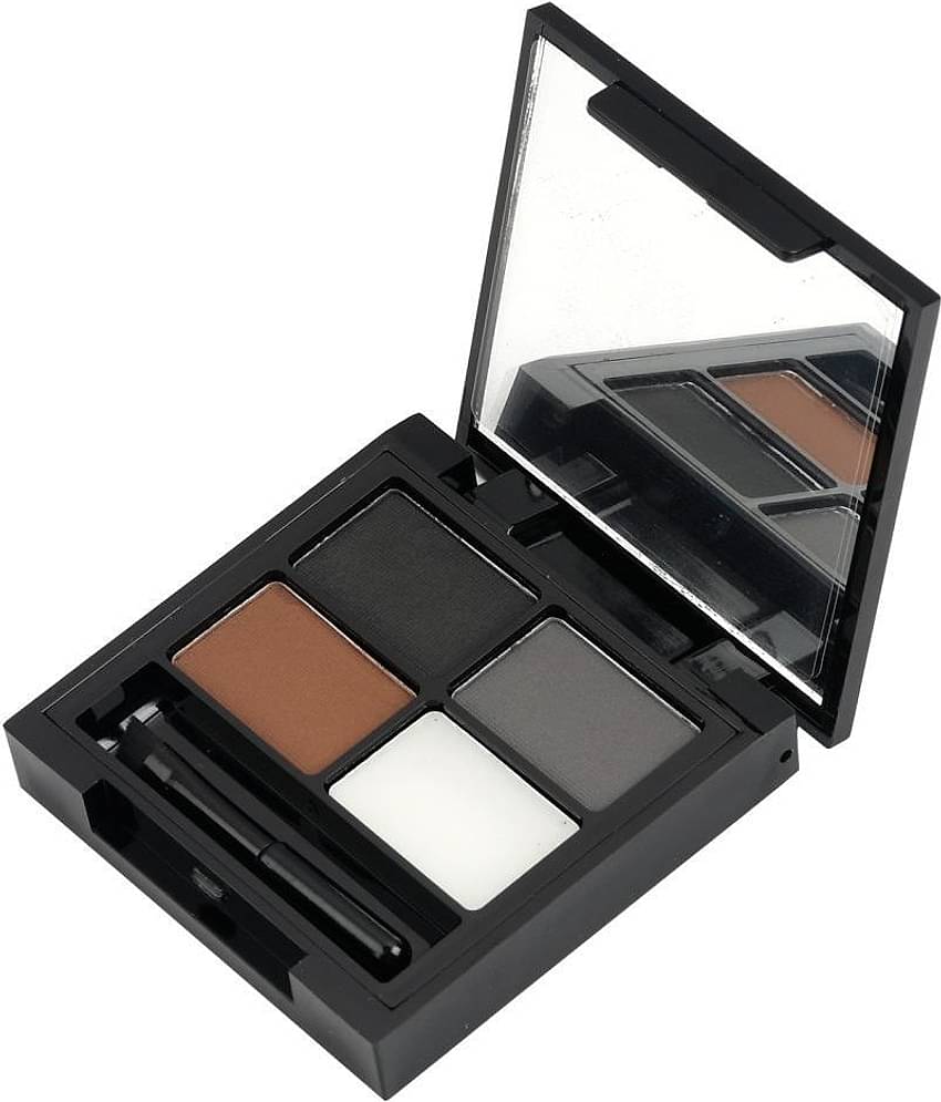 Swiss Beauty Eyebrow Palette (3 Brows Powder + 1 Wax) Brow Palette Brown, 5gm