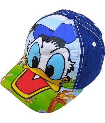 Zacharias Girl's Kids Cotton Cap kc-17-Blue (Pack of 1) (1-4 Years)